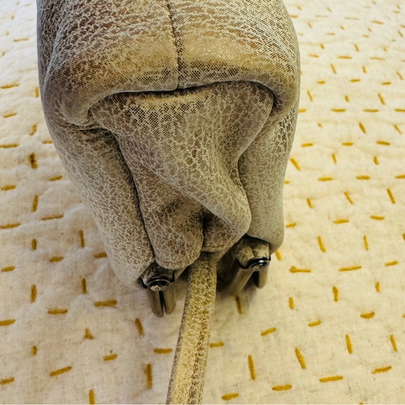 Lovely soft calfskin leather burnished gold over cream small purse. Like new. - Picture 8 of 14